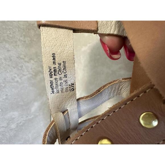 Anthropologie Seychelles tan strappy block heel sandals Size 6.5 - Picture 6 of 6